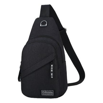 Large Capacity Crossbody Bag With Headphone Jack Durable For Daily Travel Work