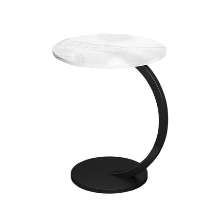 C Shaped Snack Side Table for Sofa Couch Small End Table for Living Room Bedroom