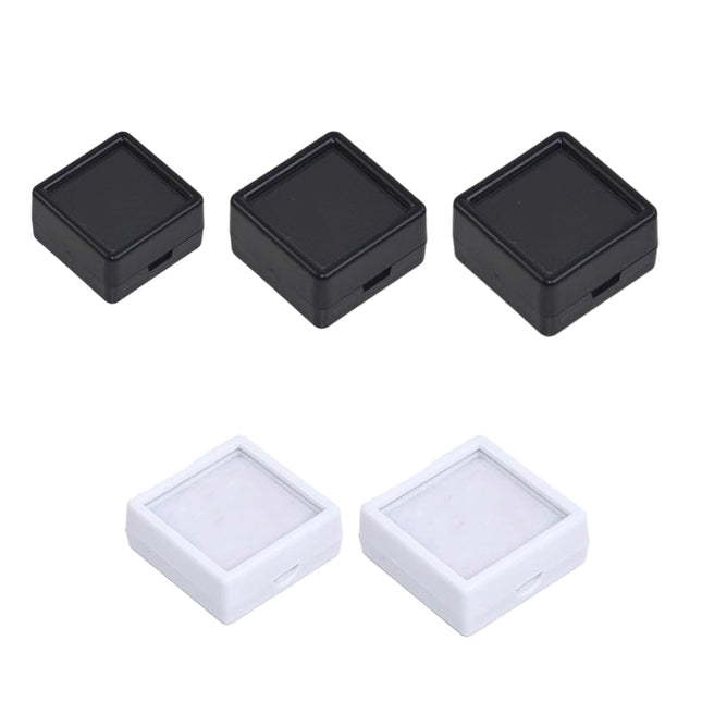 Glass Cover Transparent Bare Stone Box Diamond Acrylic Gem Display Storage Props