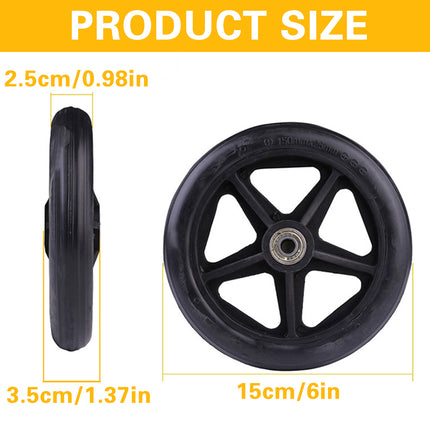 4 PCS Wheelchair Front Wheel Accessory With Bearing Wear Resistant Durable