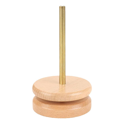 Solid Wood Rotatable Yarn Holder Durable for Knitting Crocheting Weaving Craft