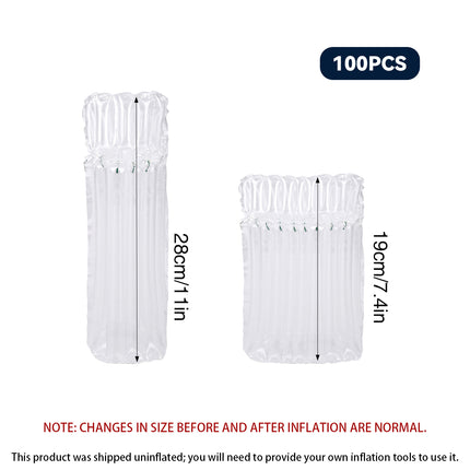 Air Column Protective Bags 100PCS Clear Cushion Packaging for Bottles Electronics