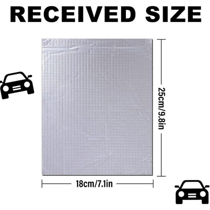 Car Soundproof Cotton Pad 25x18cm Self Adhesive Aluminum Foil Insulation Sheet
