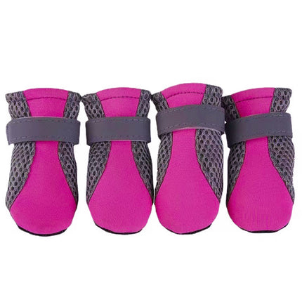 4Pcs XL Size Anti Slip Waterproof Protective Dog Shoes Rain Boots Pet Socks Booties