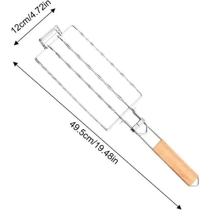 Portable Sausage Grill Net BBQ Tool Hot Dog Grill Holder Cooking Basket BBQ Rack