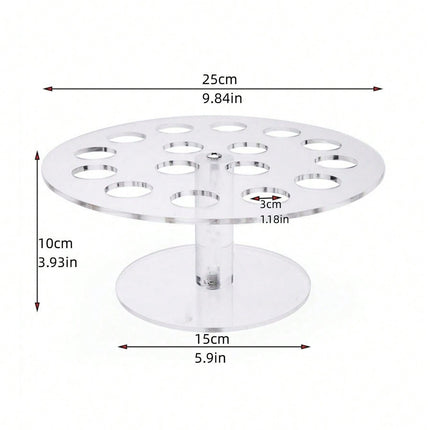 2PCS Clear Acrylic 16 Slot Ice Cream Cone Display Rack 25cm for Party Catering