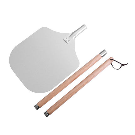 Detachable Aluminum Pizza Peel Wooden Handle 12 Inch