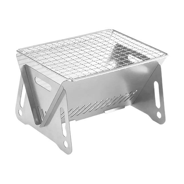 Camping Mini BBQ Grill Portable Charcoal Barbecue Grill Stainless Steel Camping