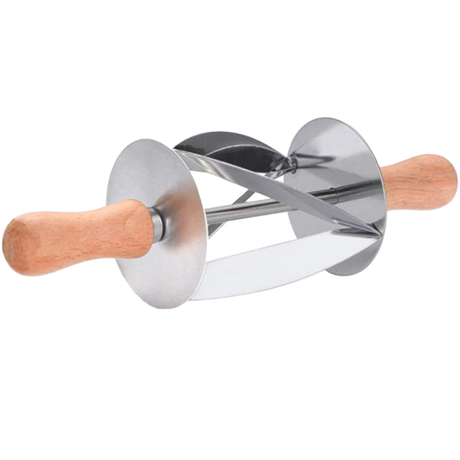 Roller Stainless Steel Croissant Cutter for Baking Pastry Cutting Easy Cleaning