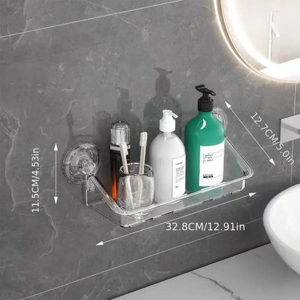 Wall Mounted Bathroom Shelf Storage Box Organizer with Drainage for Home Use