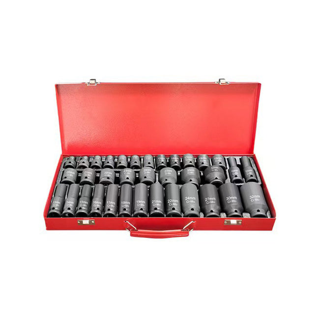 35pc Air Impact Socket Set Heavy Duty Mechanic Deep Socket Tool Kit
