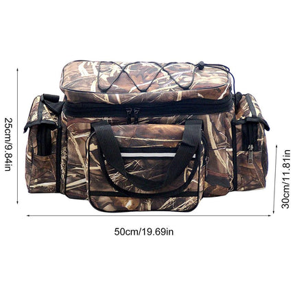 Large Capacity Fishing Tackle Bag Multi Functional Single Shoulder Gear Storage
