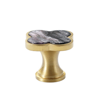 Four Leaf Clover Cabinet Handle Single Hole Vintage Pull for Drawer Door Closet