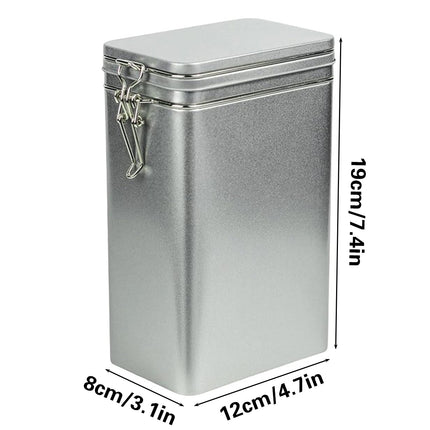 Tea Storage Canister Airtight Coffee Beans Container Iron Food Sealed Jar