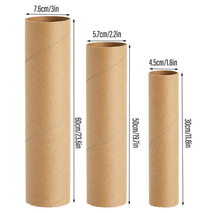 Kraft Paper Tubes 10pcs Round Poster Packaging Tubes Handmade Storage Containers