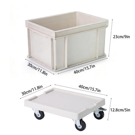 Heavy Duty Thickened PP Plastic Storage Box Durable Can Choose Base Pulley Use