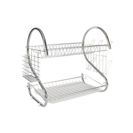2 Tier Dish Drying Rack Kitchen Countertop Tableware Storage Organizer Holder