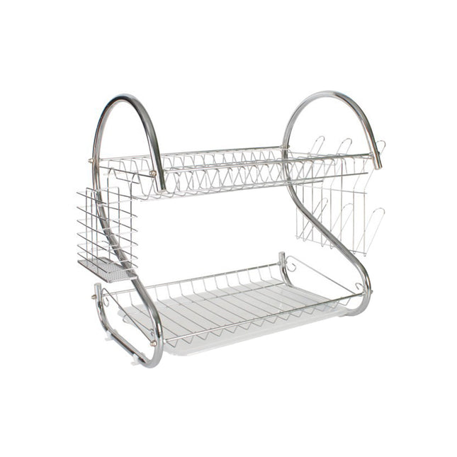 2 Tier Dish Drying Rack Kitchen Countertop Tableware Storage Organizer Holder