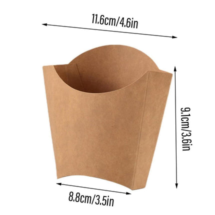 100pcs Kraft Paper Popcorn Box Folding Baking Box Party Snack Treat Container
