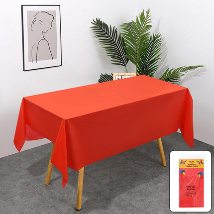 10pcs PEVA Rectangle Tablecloths Solid Colour Waterproof Party Table Covers