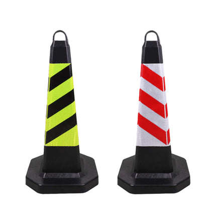 2PCS Road Rubber Traffic Cone Safety Cone Flexible Resilient for Construction