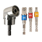 Socket Adapter Set Hex Shank to 1/4in 3/8in 1/2in Impact Driver Drill 3pcs