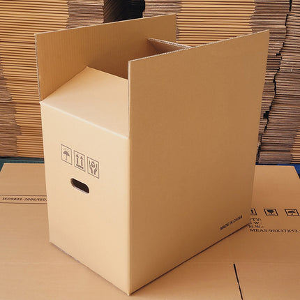 10PCS Portable Hard Cardboard Box Built In Handle Moving Shipping Storage Use