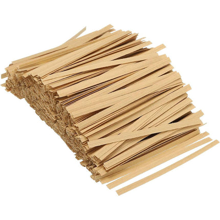 1000pcs Paper Tie Tape Wire 8/10/15cm for Baking Packing Bag Sealing Supplies