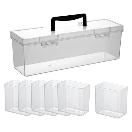 Small Parts Screw Storage Box Transparent Organizer Portable Hardware Toolbox