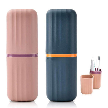 Travel Toothbrush Holder Portable Mouthwash Cup Dental Wash Storage Container