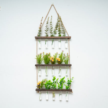 Wall Mounted Hydroponic Test Tube for Home Office Indoor Garden Decorative Vase