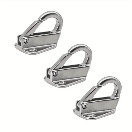 3PCS Stainless Steel Spring Hooks Heavy Duty Clip Hook for Boat Coat Hanger Use