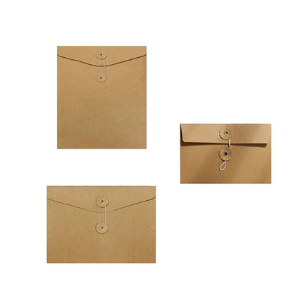 Kraft Paper String Tie Envelopes 3 Size Options