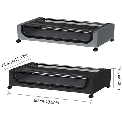Under Bed Storage Rack Square Design with Wheels Rolling Trolley Box for Home