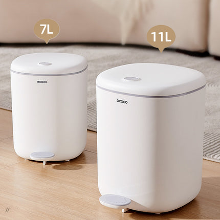 7L or 11L Foot Pedal Trash Can for Living Room Bedroom Bathroom Odor Proof Durable