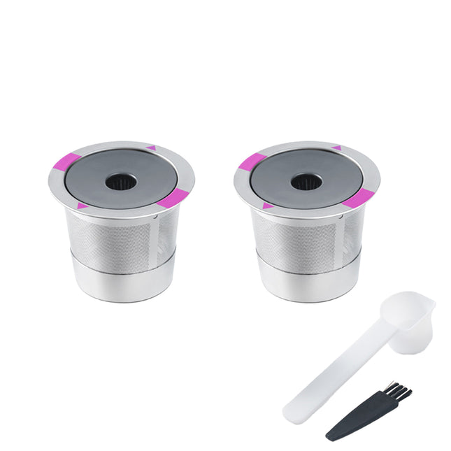 2 Pack Stainless Steel K-Cups Coffee Pod Filters Reusable Durable For Cafe