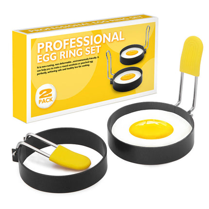 Egg Ring Moulds 2pcs Round Omelette Cooking Rings Non Stick for Frying Pan Use
