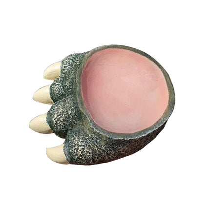 Lizard Claw Shaped Pet Food Water Bowl Durable Resin Non Slip Base Daily Use