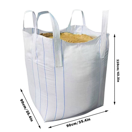 Heavy Duty Bulk Ton Bag White Thickened Woven Sack Large Lifting Storage Bag