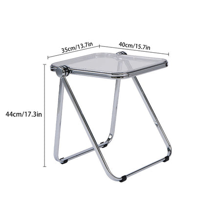 Foldable Transparent Small Coffee Table for Living Room Bedroom Space Saving