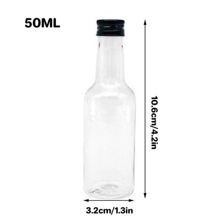 24PCS Small Plastic Wine Bottle Beverage Juice Container Reusable Clear Bottle