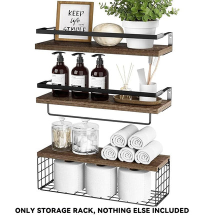 3 PCS Multi Functional Wall Mounted Storage Shelf Space Saving Home Decor