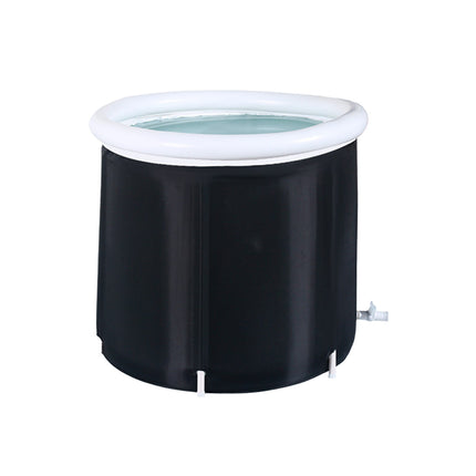 Portable Folding Soaking Tub 75x75cm Inflatable Rim