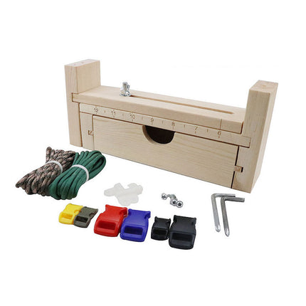 Solid Wood Paracord Bracelet Jig Adjustable Braiding Maker Tool Storage Drawer