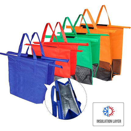 Shopping Tote Bag Set Reusable 4pcs Foldable Nonwoven Large Capacity  Carrier