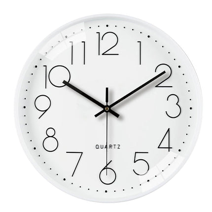 Wall Clock Silent 30cm Round Quartz Hanging Clock for Home Office Living Room