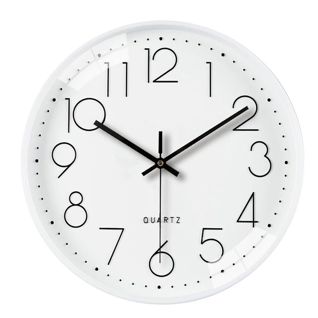 Wall Clock Silent 30cm Round Quartz Hanging Clock for Home Office Living Room