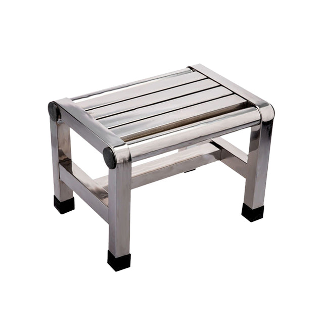 Household Waterproof Stainless Steel Square Stool  Anti Slip Durable SpaceSaving