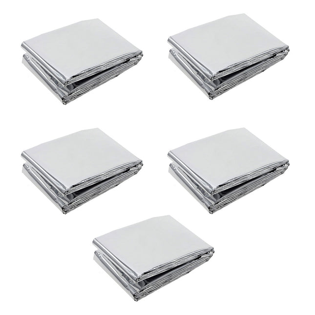 5PCS Outdoor Portable Emergency Thermal Blanket Waterproof Keep Warm Reflection