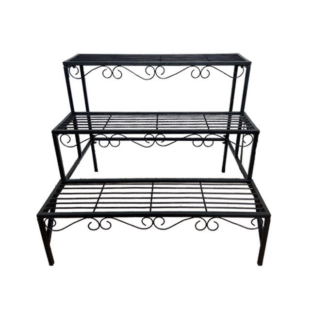 Metal Plant Stand 3 Tier Garden Shelf Flower Pot Rack Indoor Outdoor Display